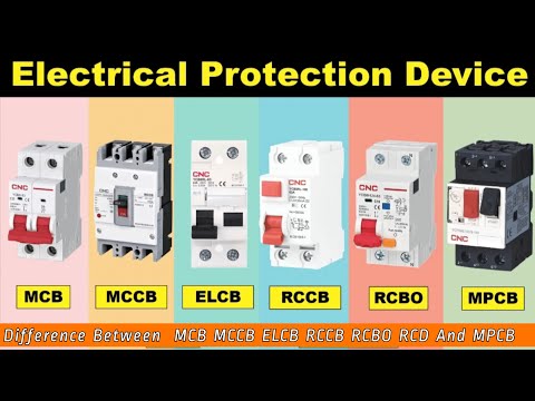 Difference Between  MCB MCCB ELCB RCCB RCBO RCD And MPCB