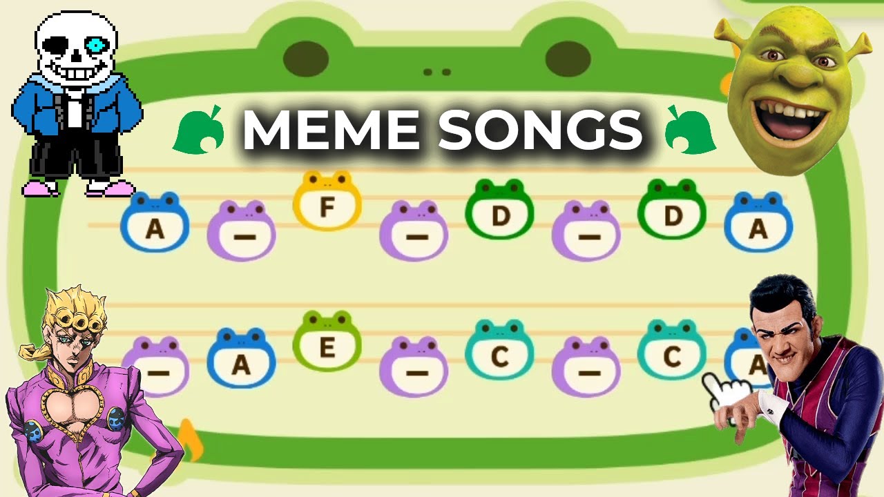 Meme Songs On Animal Crossing New Horizons Town Tunes Youtube