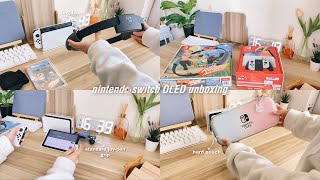 🌱aesthetic nintendo switch OLED and accessories unboxing 🛒 | Malaysia