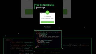 Popup Notification 🔗 #coding #css #html #javascript #learning #webdevelopment