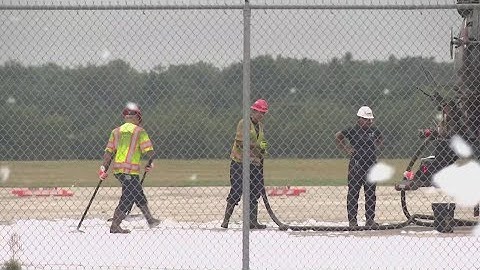 Firefighting foam containing PFAS chemicals released at Brunswick airport