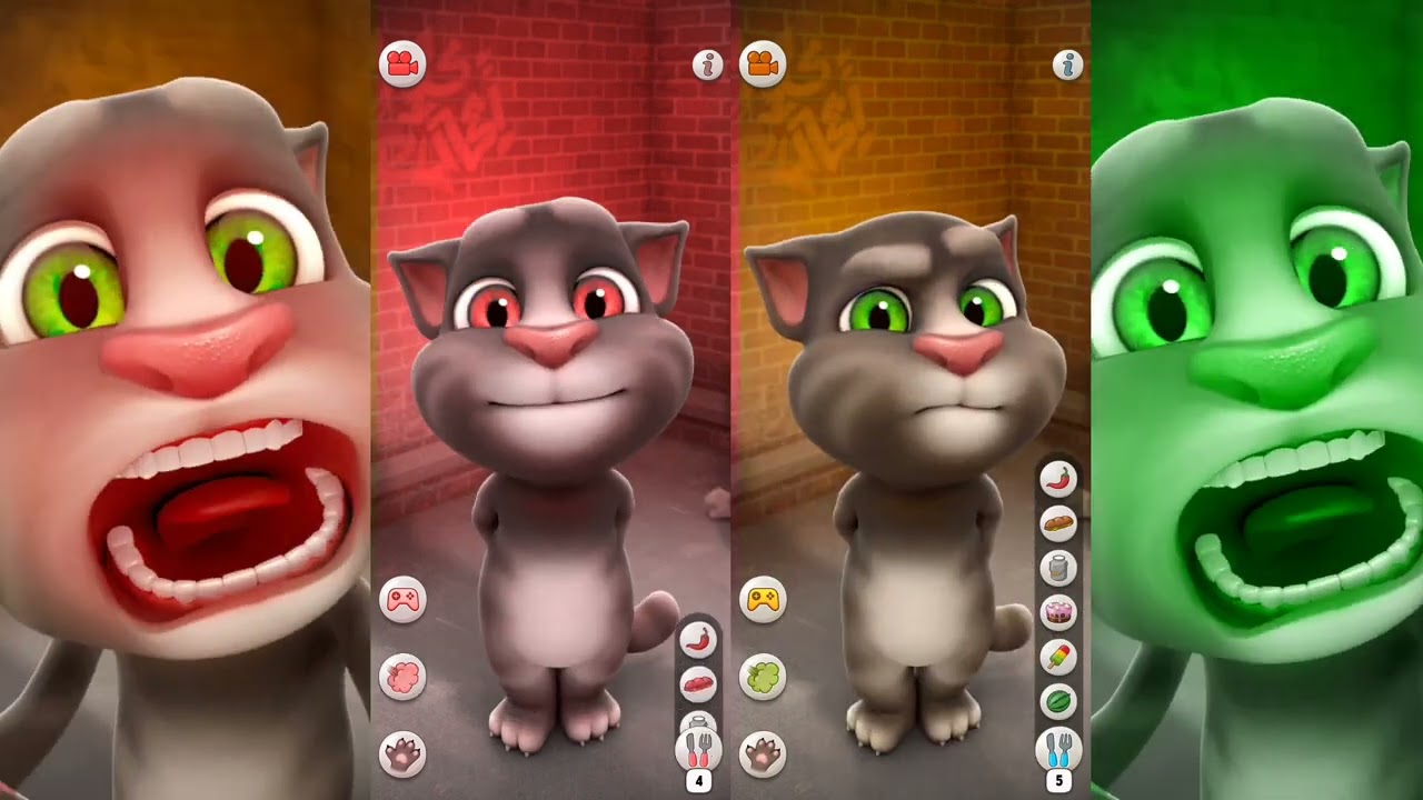 MY TALKING TOM CAT COLOR EFFECTS FUNNY MOMENTS GAMEPLAY || Talking Tom colors gameplay trailer tom 😁