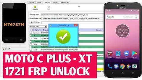 Motorola C Plus - Moto XT1721 Frp Unlock with SP flash tool