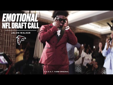 The Moment The Falcons Drafted Jalon Walker 🥺