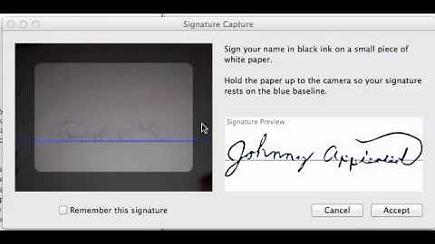 Mac OS X Lion New Preview Feature: Signature Capture.