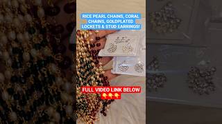 RICE PEARL CHAINS, CORAL CHAINS, GOLDPLATED LOCKETS &amp; STUD EARRINGS! WHATSAPP 9895962614 FOR ORDERS!