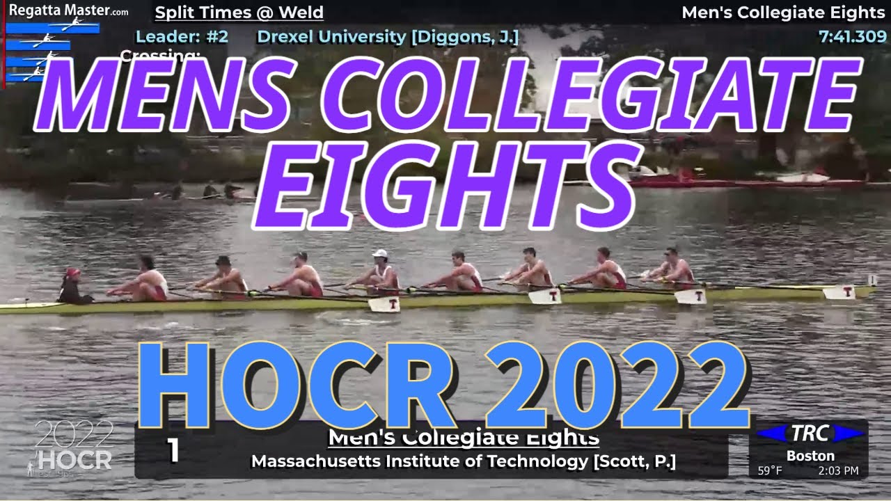 65. HOCR 2022 Men's Collegiate Eights at Reunion Village Head of the Charle YouTube