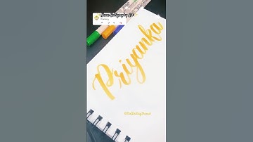 Priyanka ✨ name calligraphy | Calligraphy for beginners | #calligraphy #handlettering #shorts #viral