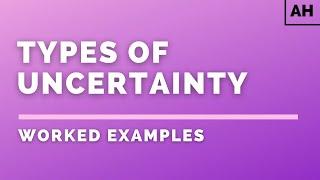 Advanced Higher Physics | Introduction | Types of Uncertainty | WORKED EXAMPLES