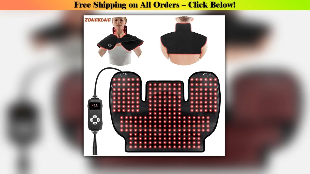 Heating Red&Infrared Light Shoulder for Body Upper Back 660nm&850nm Dual-chip LED Wearable Wrap