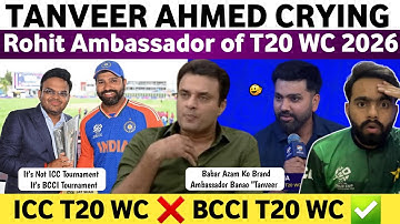 Tanveer Ahmed Crying on Rohit Sharma Brand Ambassador of T20 WC 2026 | Pak Media on India Latest |