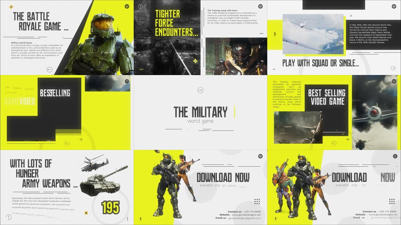 Military Game Opener l Army Game Template l Arcade Game - 100% After Effect Project
