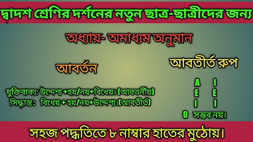 আবর্তন, অমাধ্যম অনুমান, সহজ পদ্ধতিতে আবর্তন করো ১ মিনিটে, Hs philosophy class in bengali Logic class