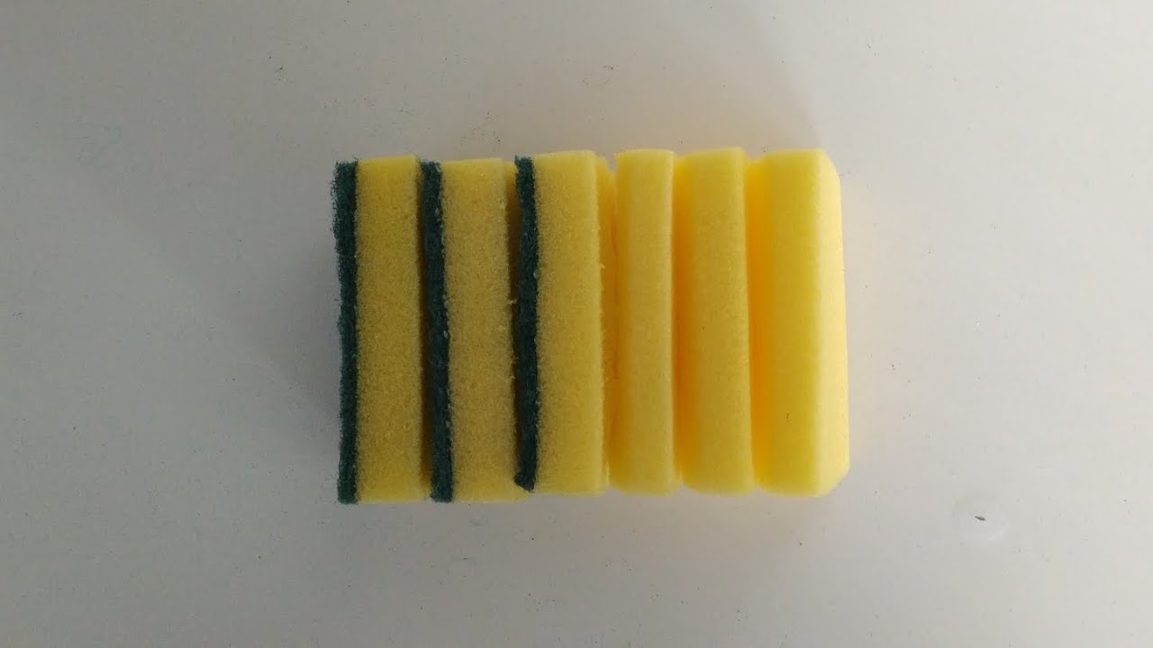 Kitchen Sponges Dry Ripping | Sponge ASMR - YouTube