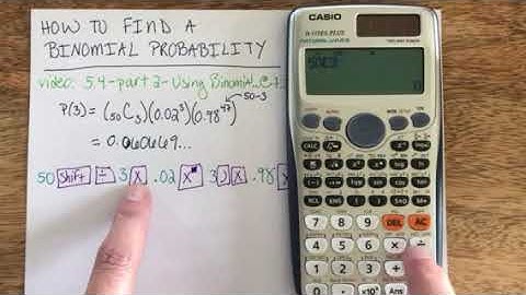 Casio fx115ES Plus - Binomial Probability