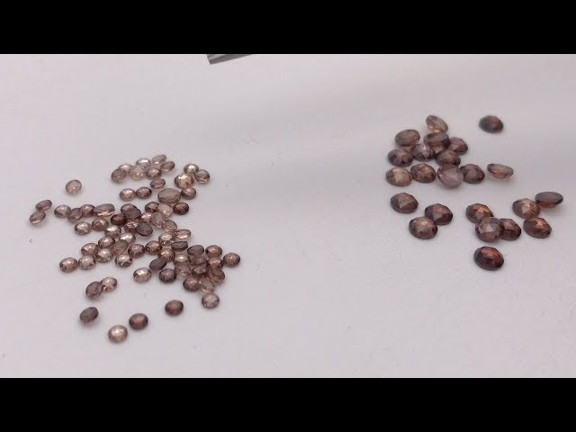Loose Cubic Zirconia CZ Coffee Brown Rose cut 2mm 3mm Gemstones