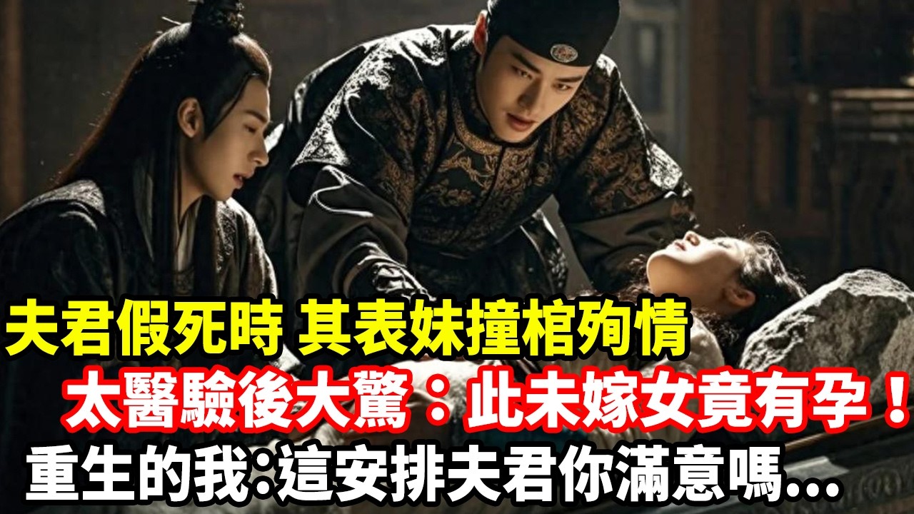 夫君假死時，其表妹撞棺殉情，太醫驗後大驚：此未嫁女竟有孕！重生的我：這安排夫君你滿意嗎...