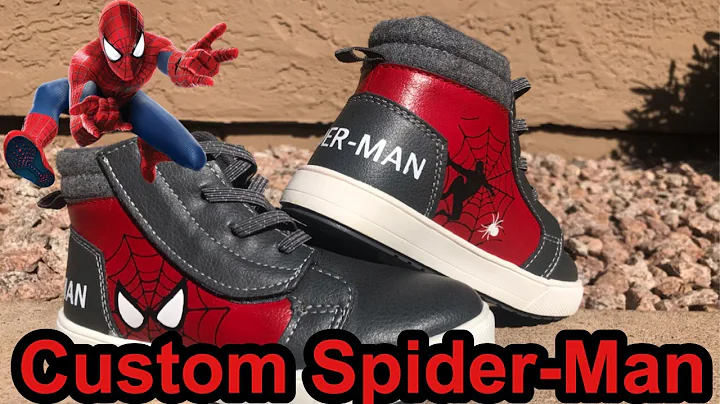 CUSTOMIZING my SONS SHOES! (REACTION) | custom pai...