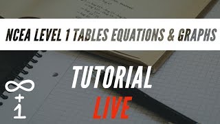 NCEA Level 1 Tables Equations & Graphs Tutorial - 2019 Help Desk