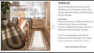 Runner Rug Mockups - YOU CAN BUY ON ETSY!