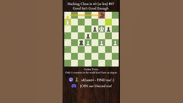 Hacking Chess #87 - Think Twice In The Endgame #shorts #chess #chessshorts #hacks #endgame #trending