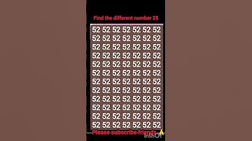 find the different number 25 #mindbendingquiz #numberpuzzle #mindgames# trendingviralshorts..
