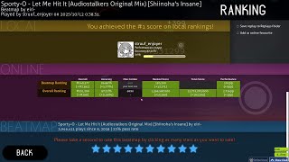 let me hit it [Shiinoha's Insane] hddthr 103 pp (my second ar 11 100 pp play!)