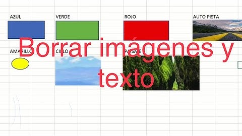 Borrar texto e imágenes en excel