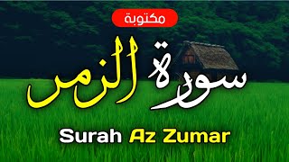سورة الزمر مكتوبة ماهر المعيقلي      