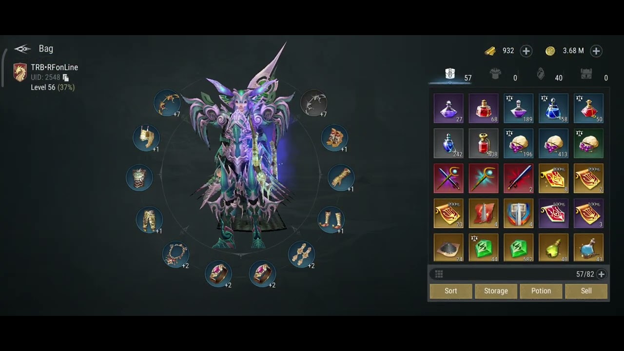 Silkroad origin mobile, pure int bow, subrang tipid sa mga pots, im lvl 56 vs lvl 62 mobs ez kill.