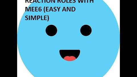How to make reaction role with mee6! easy and simple