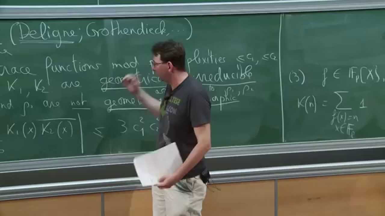 Emmanuel Kowalski - 1/4 Trace functions over finite fields