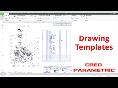 Creo Parametric - How to Create a Drawing Template
