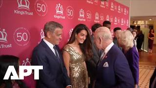 King Charles Meets George Clooney, Idris Elba & Stars at King’s Trust 50th Anniversary | APT