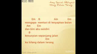 chord lagu🎵malaysia amy search hilang dalam terang kunci gitar