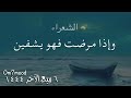 الذي خلقني فهو يهدين 78 والذي هو يطعمني ويسقين 79 وإذا مرضت فهو يشفين 80 والذي يميتني ثم يحيين