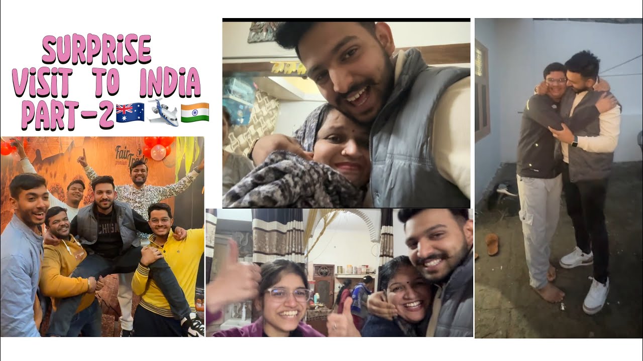 Surprise Visit to India Part-2/Australia to India/Family and friends Reaction #delhi #surprisevisit