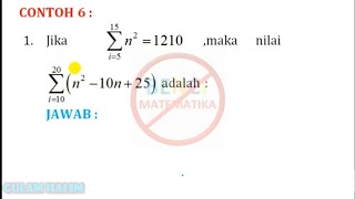 Menghitung Sigma dengan Sifat Notasi sigma contoh 6 Menghitung Sigma dengan Sifat Notasi sigma contoh 6