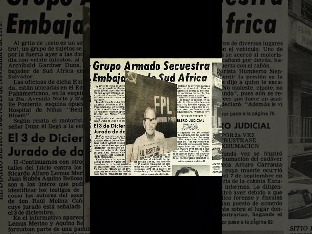 Secuestro al Embajador de Sudáfrica #datoscurisos #sabiasque #curiosidadeshistoricas #datohistorico
