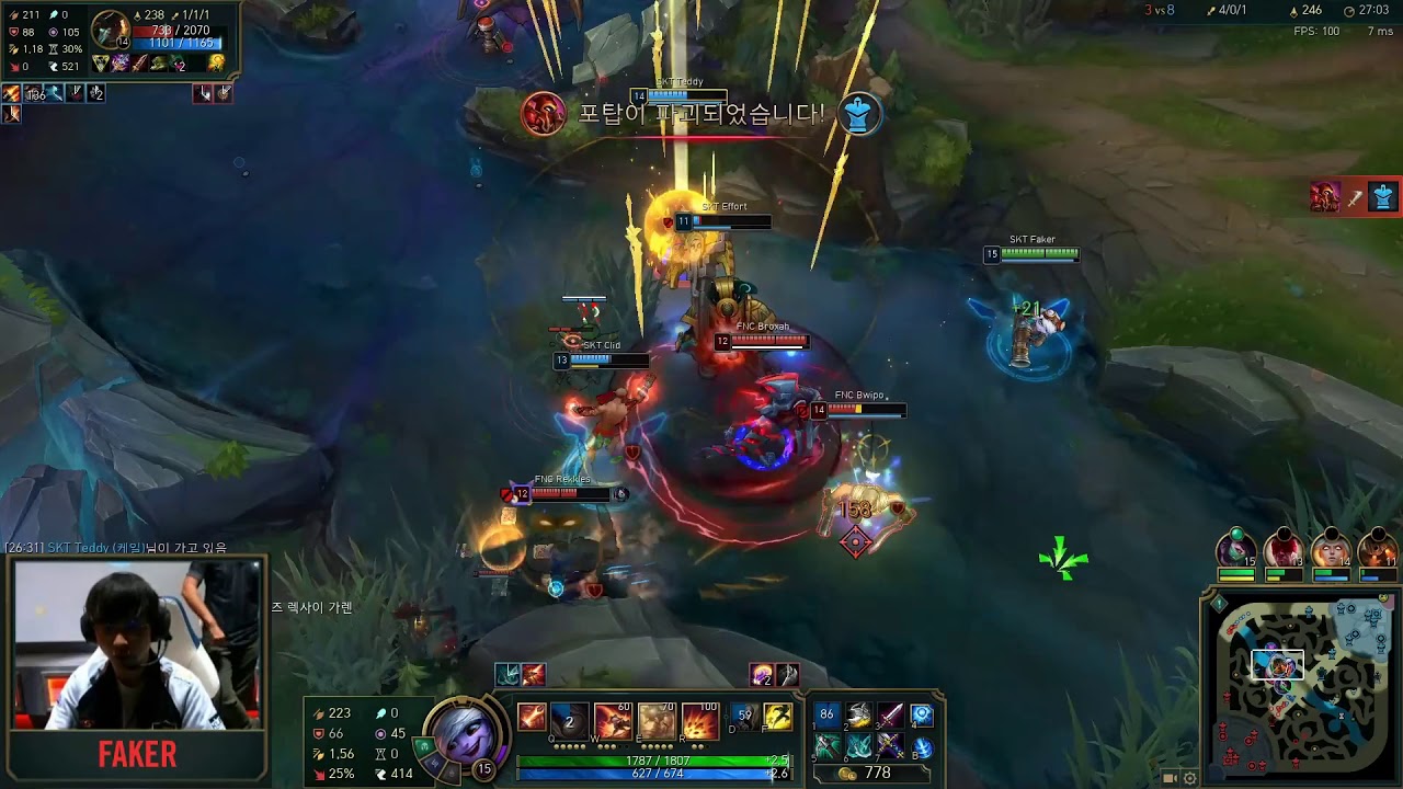 [Worlds 2019] Proview Faker | SKT vs FNC GroupC  2/2