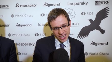 Jerusalem Grand Prix 2019 Round 1, Game 2. Interview with Wang Hao and David Navara