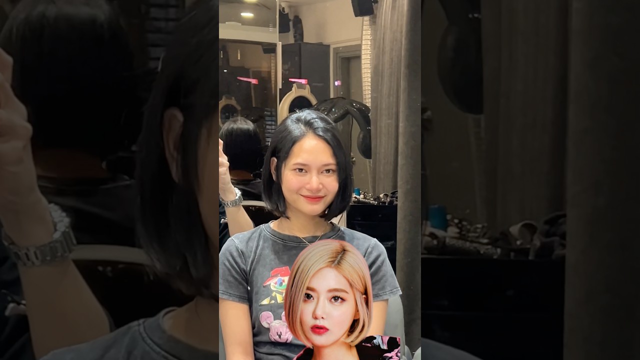 DJ SODA hair for blackpink Lisa ? #haircut #hairmakeover #hairtransformation
