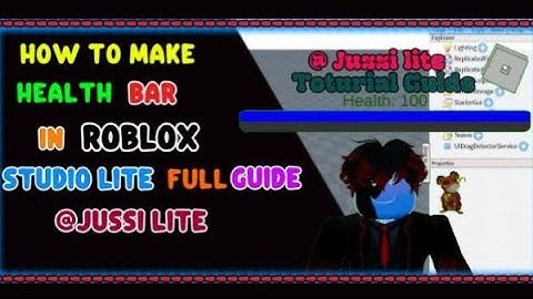 how to make health bar in Roblox studio lite