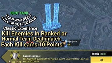 Kill Enemies in Ranked or Normal Team Deathmatch. Each Kill earns 10 Points. Call Of Duty Mobile