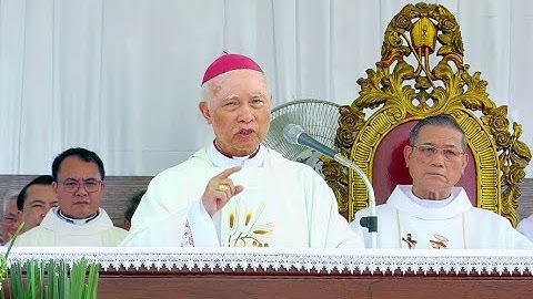 Đức Cha Giuse Đinh Đức Đạo chia sẻ tại đại lễ kính thánh Đa Minh quan thầy đệ nhị giáo phận Bùi Chu