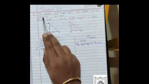 Triangle class 10 Theorem 6.9 Converse of Pythagoras theorem.
