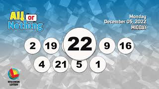 Wisconsin Lottery Midday Draw 12/05/2022