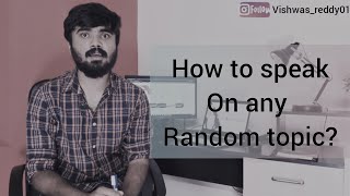 How to speak on any random topic | Just a Minute | Vishwas Reddy screenshot 1