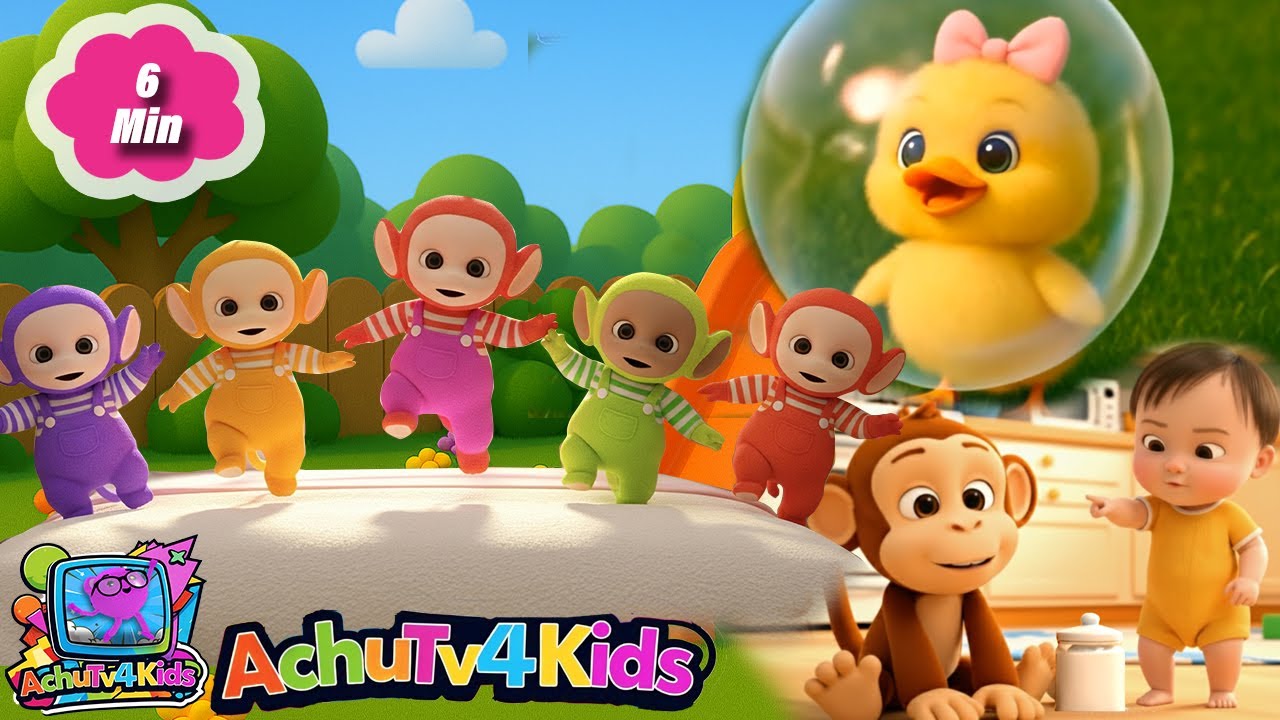 🐵 5 Little Monkeys, 5 Little Ducks & Johnny Johnny | Fun Kids Rhymes | AchuTV4Kids