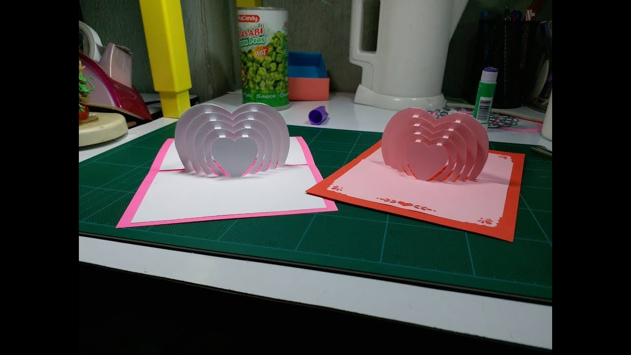 ทำการ์ดป๊อบอัพง่ายๆ : การ์ดหัวใจ3มิติ